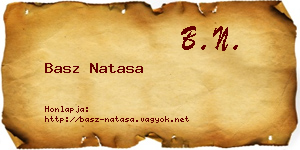 Basz Natasa névjegykártya